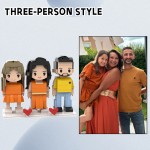 Custom Personalized Building Block Portrait Figurine, Custom Photo Brick Figure, Unique Christmas Gift for Couple Family