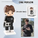 Custom Personalized Building Block Portrait Figurine, Custom Photo Brick Figure, Unique Christmas Gift for Couple Family