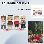 Custom Personalized Building Block Portrait Figurine, Custom Photo Brick Figure, Unique Christmas Gift for Couple Family