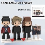 Custom Personalized Building Block Portrait Figurine, Custom Photo Brick Figure, Unique Christmas Gift for Couple Family