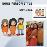 Custom Personalized Building Block Portrait Figurine, Custom Photo Brick Figure, Unique Christmas Gift for Couple Family