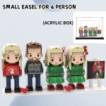 Custom Personalized Building Block Portrait Figurine, Custom Photo Brick Figure, Unique Christmas Gift for Couple Family