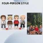 Custom Personalized Building Block Portrait Figurine, Custom Photo Brick Figure, Unique Christmas Gift for Couple Family