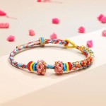 Rainbow Friendship Knot — 5-Color Silk & Adjustable Band | TiedIntention
