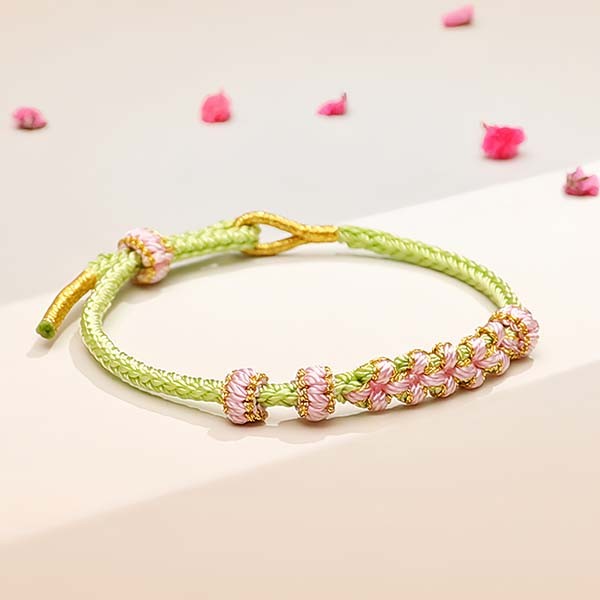 Matching Couple Bracelets — Heart Knot & Crystal Set | TiedIntention